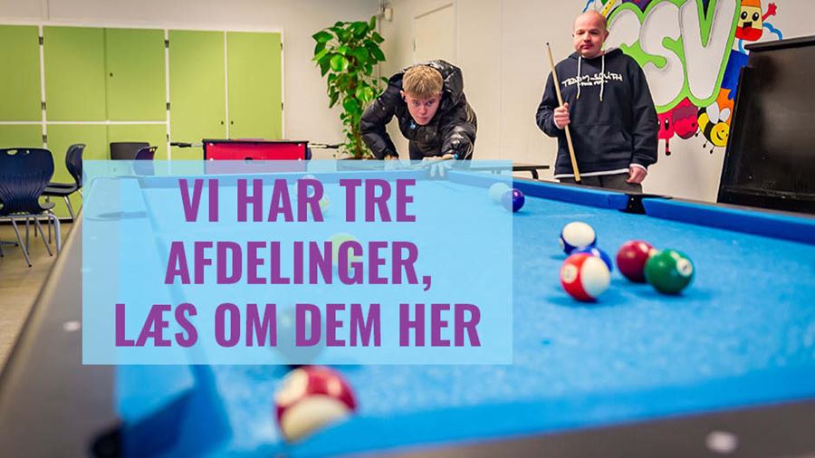 Vi har tre afdelinger, læs om dem her