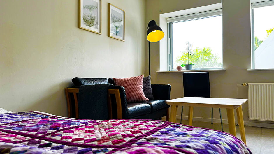 Værelse på krisecenter Odense