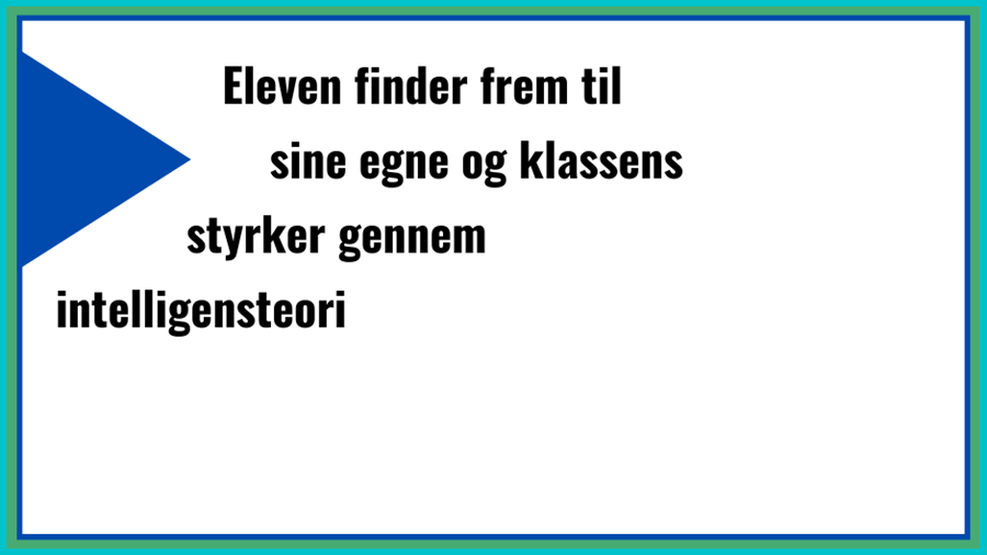 Eleven finder frem til sine egne og klassens styrker gennem Howard Gardners intelligensteori.