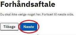 Billedet viser, at du skal klikke på "Næste"