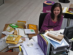 OFF's Print Manager Conny Nielsen der holder styr på de store bunker af tilmeldte film