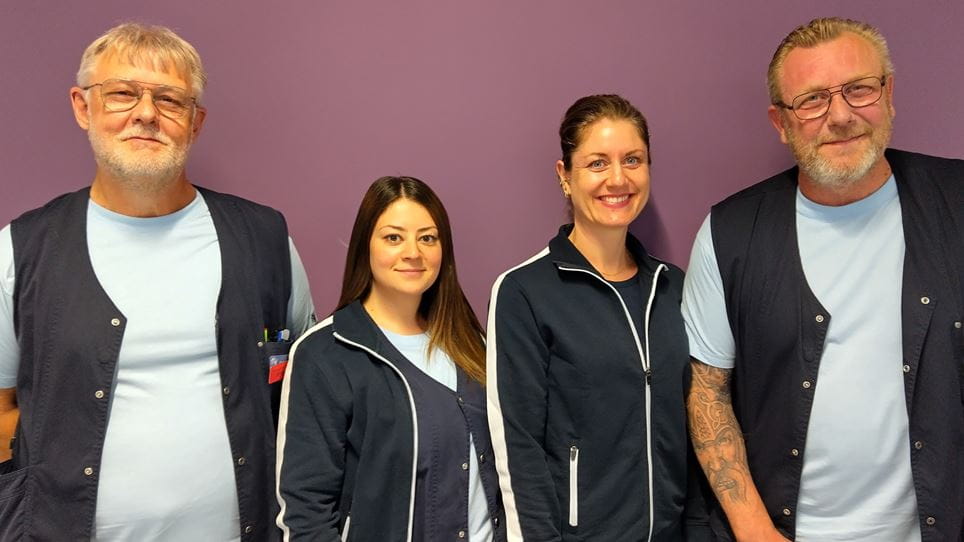 Kollegaer fra Skt. hansgruppen: Keld SPL, Sara SSA, Pernille FYS og Rune SSH