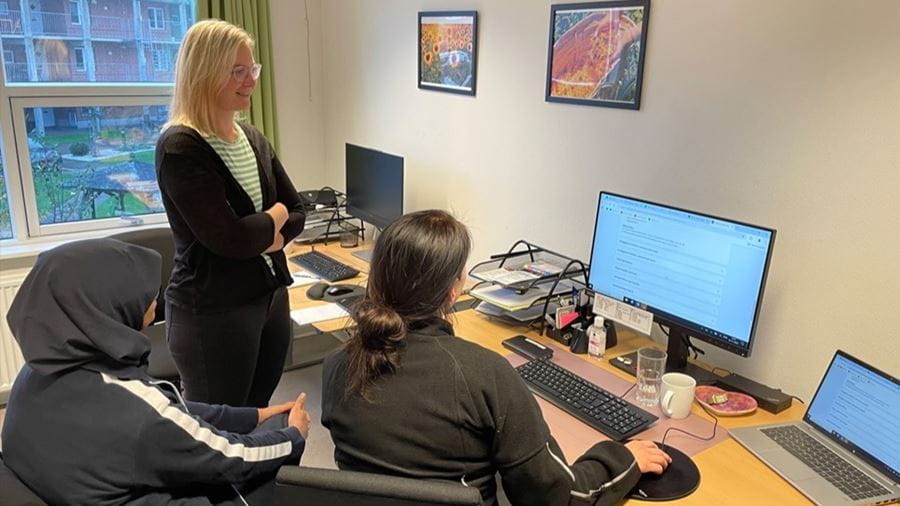 Assisterende leder Stine Lindhart til venstre og to sygeplejersker.